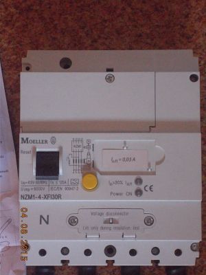 Blok Wyzwalacz różnicowoprądowy MOELLER EATON NZM1-4-XFI30R 125A 30mA 4-pol