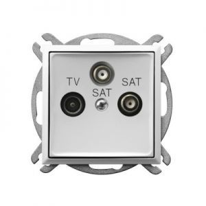 Gniazdo antenowe RTV-SAT z dwoma wyjściami SAT końcowe Ospel Aria - TOMAK