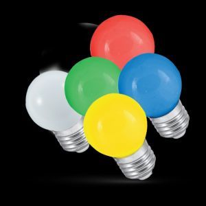 Żarówki LED kolor 1W E27 SPECTRUM biała, czerwona, zielona, niebieska, żółta